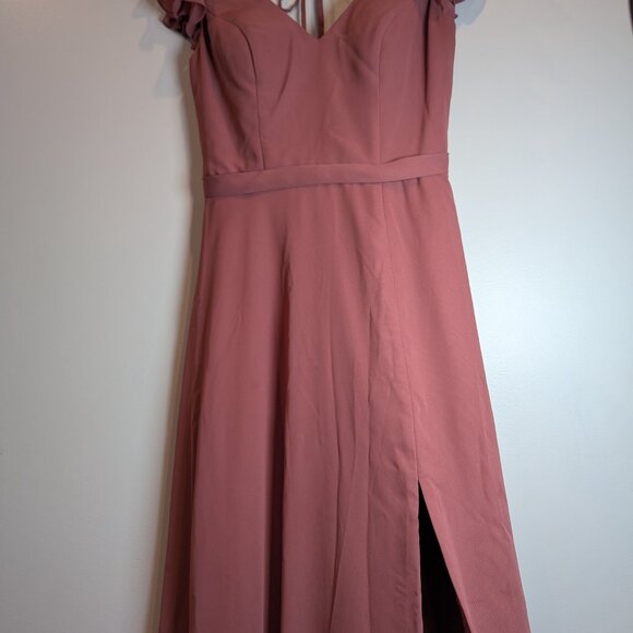 Azazie Women's Size A4 Claudine Amethyst Dresses Floor Length Chiffon - Picture 6 of 9